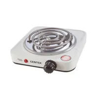 Плитка электрическая Centek CT-1508 (белая) 1 конфорка ТЭН 140мм, 1000Вт, индикатор работы