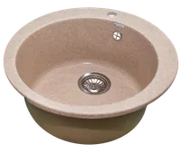 Мойка GranAlliance G-11   (d-490 мм) песочная с сифоном