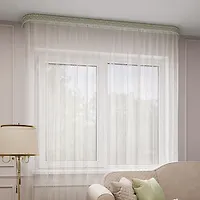 Тюль "Лайн" 200*260 с утяжелителем белая (1шт)