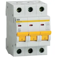 Автоматический выключатель Iek ВА47-29 3P 63A характеристика C 4,5кА