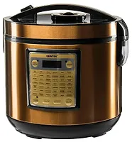 Мультиварка Centek CT-1495 Black Ceramic <золото> 900Вт, 5л, КЕРАМ. ПОКР-Е ЧАШИ, 42прогр +мультишеф