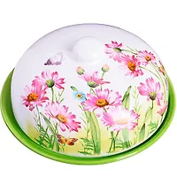 26250 Блюдо д/блинов 23,8х11см "Цветы" LR (х12) "MAYER & BOCH"