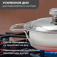 Сковорода "Традиция" 1,0л, 200мм, ТРС, КМ арт. (г.Аша)