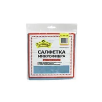 Салфетка Микрофибра, для стекол и зеркал, 35 х 35 см, 280 г/кв.м, в пакете , ГОРНИЦА 406-136