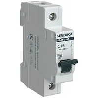 Автоматический выключатель ВА47-29М 1P 16А 4,5кА C GENERICA