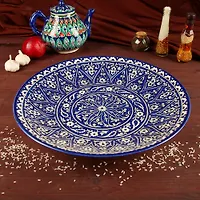 Ляган круглый Риштанская Керамика, 41см, кара калам, микс арт.2916949 г.Екатеринбург