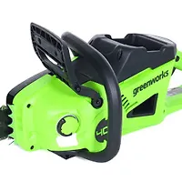 Цепная пила аккумуляторная Greenworks 2008807U, 40V, 40 см, 2000 Вт, бесщеточная, c 1хАКБ 4 Ач И ЗУ