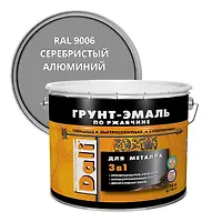 Грунт-эмаль по ржавчине 10 л Серебристый алюминий Рогнеда