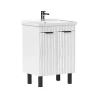 Тумба напольная Volna ЛоттиГолд/Lotty 60.2D белая (под умывальник Фостер-60)