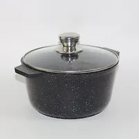 Кастрюля 3л АП "Granit Perfection black",со стекл. крышкой арт.05-0350-310