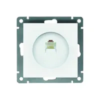 Розетка компьютерная одноместная UNIVersal серия Афина, с/у, 1А, RJ45, белая (еврослот) A0051