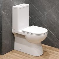 Унитаз-компакт EvaGold A8060 безободковый, сиденье тонкое ДП, удлин. патрубок, крепл., арм., гориз.