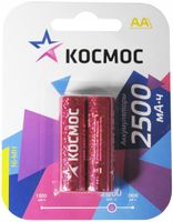Аккумулятор R6 NiMH 2500mAh 2Bl Космос