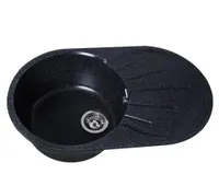 Мойка GranAlliance G-32 (740 х460мм) черная с сифоном