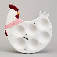 Блюдо на 6 яиц Lefard "Funny hens" в форме курочки 24,3х22х3 см