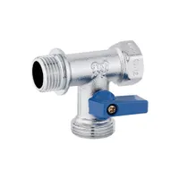 Кран шаровой трёхходовой PF CHROME г/ш/ш  1/2" х 3/4" х 1/2" PF BWV 361 (10/100)