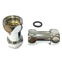 Соединитель "американка" прямой, для П/С 3/4", гайка-гайка, латунь, хром RUA-01 (пара)