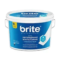Краска  "BRITE PROFESSIONAL" интерьерная влагостойкая глубокоматовая база А 9 л.