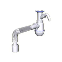 Сифон АНИ ГРОТ 1 1/2 "* 40 с отв. с/м c г/тр. 40х50 (А2010)