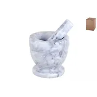 Ступка с пестиком 10х10см серая, мрамор 5032