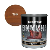 Акватекс ВИКИНГ (гибридный лессирующий антисептик для дерева) 0,75 л (тик) (80257)
