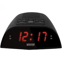 Часы-будильник с РАДИО MYSTERY MCR-48 black(red)
