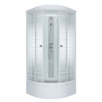 Душевая кабина Triton Стандарт 90*90 В 1/4 круга, средний поддон, Полосы,ДН4 (7мест+сифон)