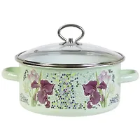 Кастрюля цил. 4,0л "Мозаика" крыш. с нерж. петл., белосн., 1RB221S