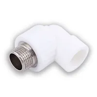 Угольник переходной с нар. резьбой 25х3/4" (75/15) (Valfex) БЕЛЫЙ