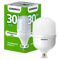 Лампа LED HP 30Вт 230В 4000К E27 GENERICA арт.LL-HP-30-230-40-E27-G