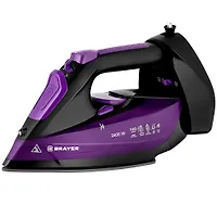 Утюг BRAYER 4016BR 2400Вт, керамич, пар. 140г/мин, антикапля, беспровод, 350мл, верт.отпаривание