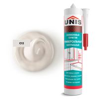 Герметик силиконовый UNIS N-80 универсальный серебро С12 300мл