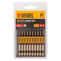 Набор бит PH2х60, сталь S2, круглый профиль, 10 шт.// Denzel арт.11642
