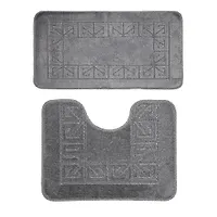Комплект ковриков для в/к BANYOLIN CLASSIC из 2 шт 50х80/50х40см 11мм (серый) 1/25