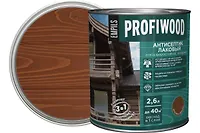 Антисептик лаковый атмосферостойкий алкидный PROFIWOOD красное дерево 2,4 кг