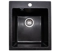 Мойка GranAlliance G-24 (490 х420мм) черная с сифоном