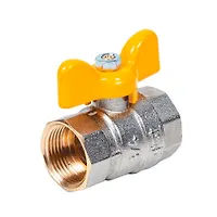Кран газовый Dist 59 Ду 20 Ру40 бабочка гайка/гайка Н812Б