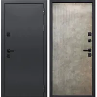 Дверь мет. ISOTERMA 11 см Букле графит, Бетон лофт грей 960 правая _КЛИМАТИЧЕСКАЯ