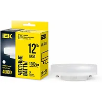 Лампа светодиодная T75 таблетка 12Вт 230В 4000К GX53 IEK