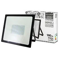 Прожектор светодиодный СДО-04-100Н-У 100 Вт, 6500 К, IP65, черный, Народный (SQ0336-0269)