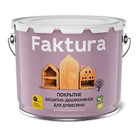 Покрытие Faktura защитно-декоративное для древесины золотой дуб (9 л. Ярославль)