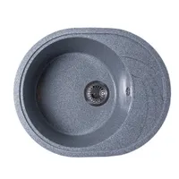 Мойка GranAlliance G-33 (570х465мм) темно-серая с сифоном