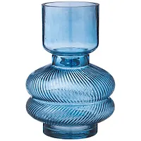 Ваза "Fusion" blue диаметр 15см высота 22см 182-1029