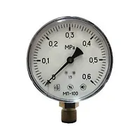 Манометр МП-100 0-1,6МПа Дк100 G1/2" радиал ст ЗТП Минск
