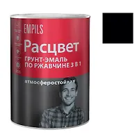 Грунт-эмаль по ржавчине алкидная 0,9 кг. "РАСЦВЕТ" черная (5236)