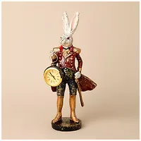 Фигурка с часами "Английская коллекция "кролик" 30см*14см 774-173