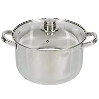 Кастрюля нерж DNN3 6,5л стекл.крышка, мет.ручки Daniks SD-A17-24 (355349)