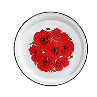 Поднос круглый 43304-102/4 2л (белая) Алый цветок