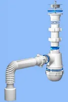 Сифон АНИ ГРОТ 1 1/2 "* 40 с гибкой трубой 40 х 50 (А0110)