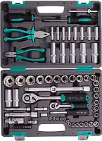 Набор инструмента, 1/2",1/4" CrV, пласт.кейс, 69 предмета STELS арт.14108